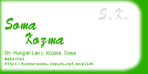 soma kozma business card